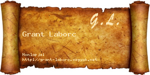 Grant Laborc névjegykártya